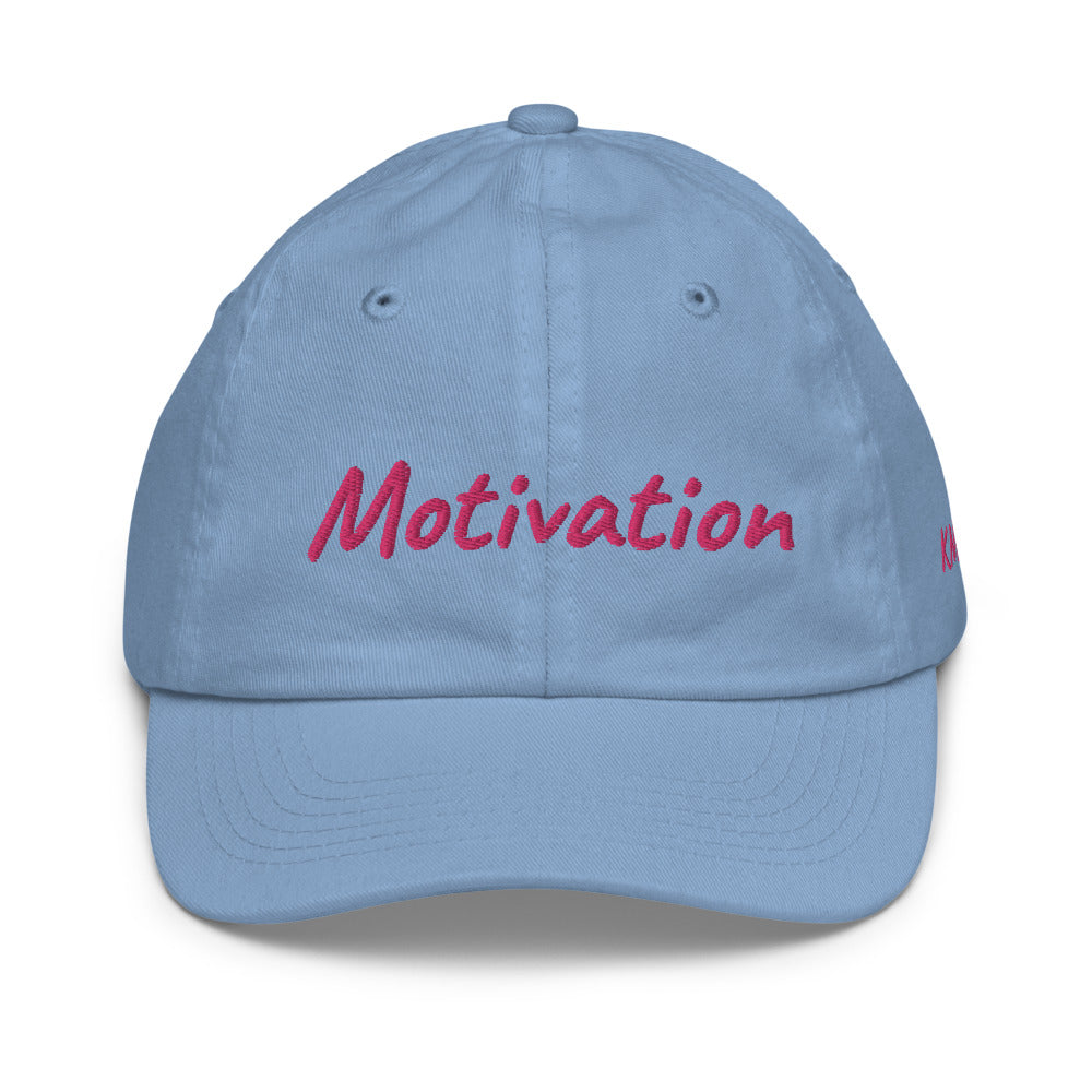 Motivation In Star Rose Quartz Embroidery on Youth Baseball Cap