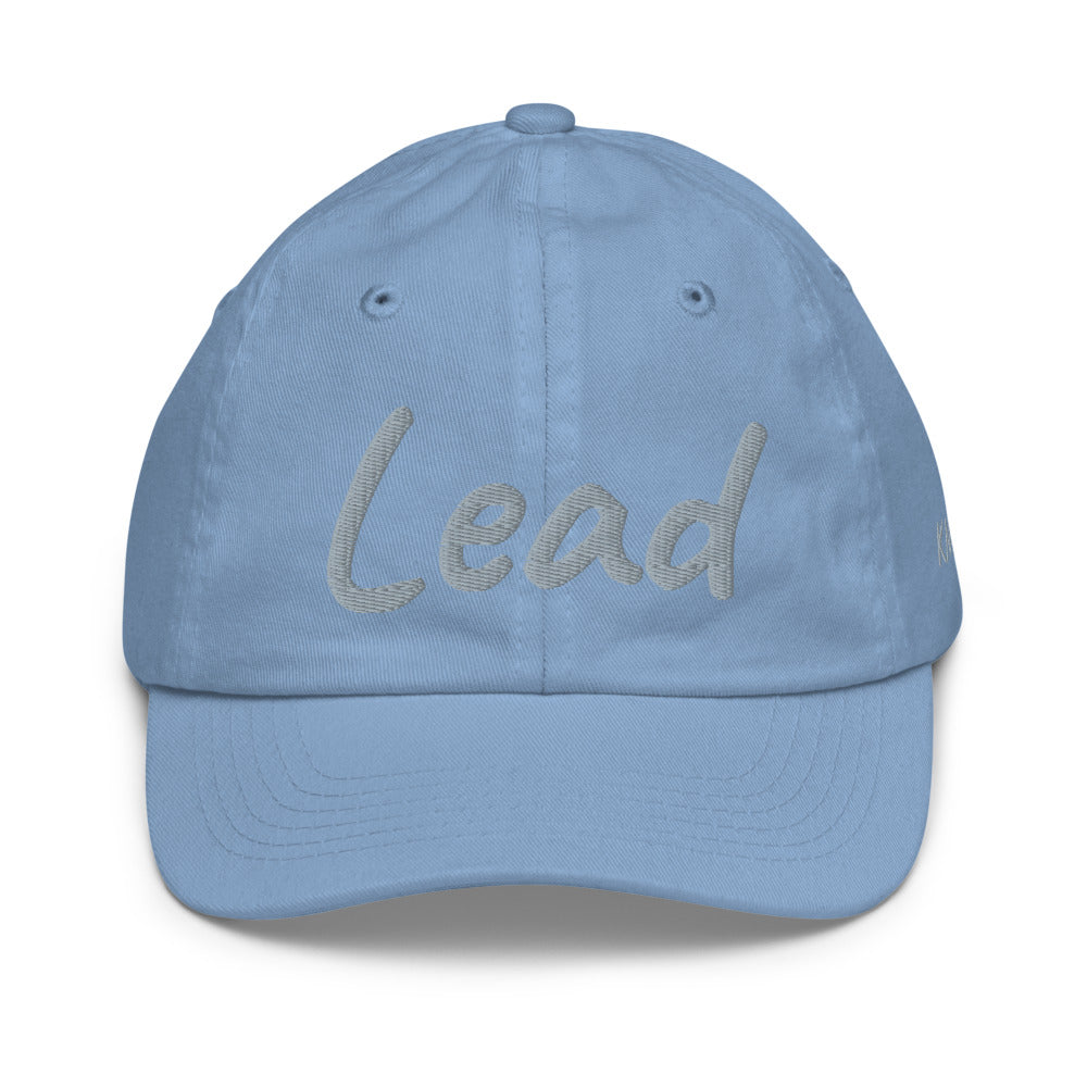 Lead In Silver Embroidery on Youth Baseball Cap