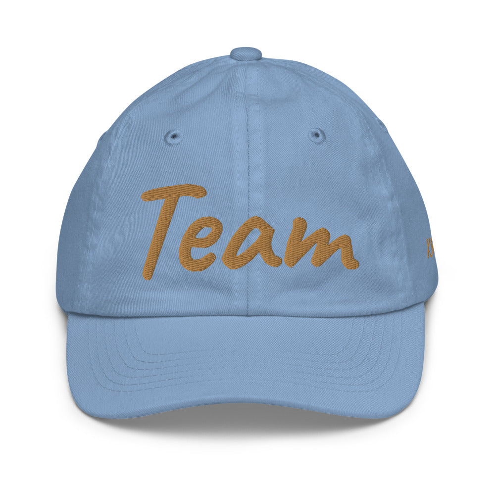 Team In Celluloid Embroidery on Youth Baseball Cap