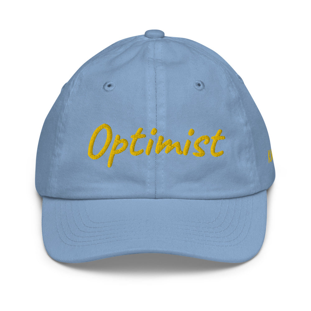 Optimist In Gold Embroidery on Youth Baseball Cap