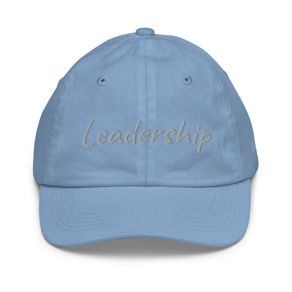 Leadership In Silver Embroidery on Youth Baseball Cap