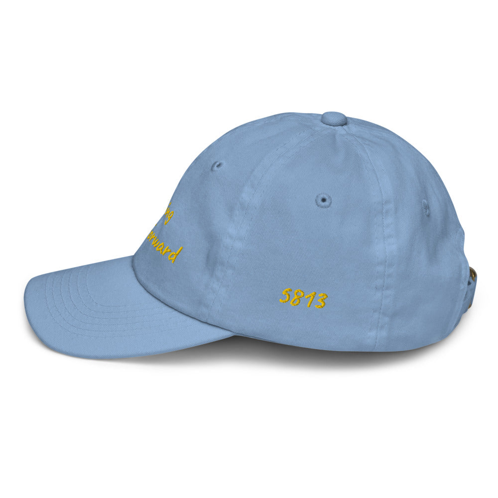 Keep Moving The World Forward In Gold Embroidery on Youth Baseball Cap