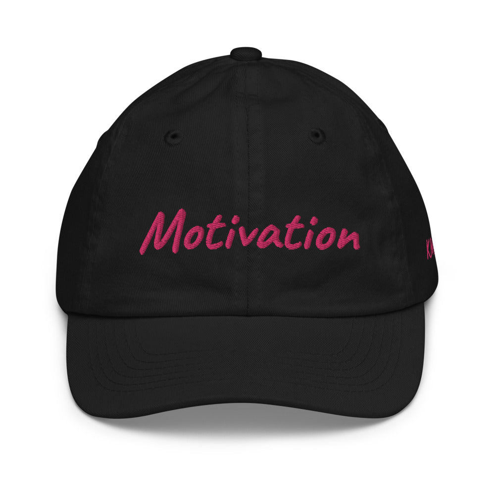 Motivation In Star Rose Quartz Embroidery on Youth Baseball Cap