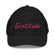 Gratitude In Star Rose Quartz Embroidery on Youth Baseball Cap