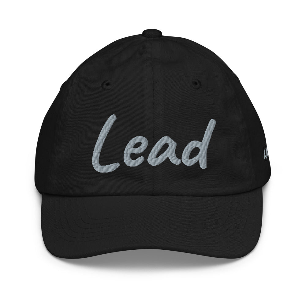 Lead In Silver Embroidery on Youth Baseball Cap