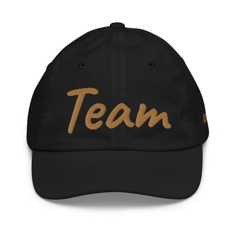 Team In Celluloid Embroidery on Youth Baseball Cap