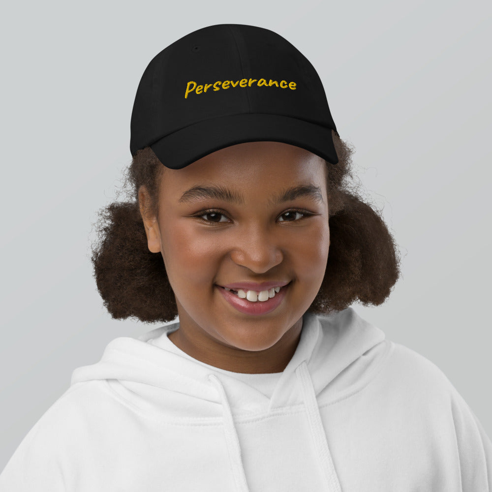 Perseverance In Gold Embroidery on Youth Baseball Cap