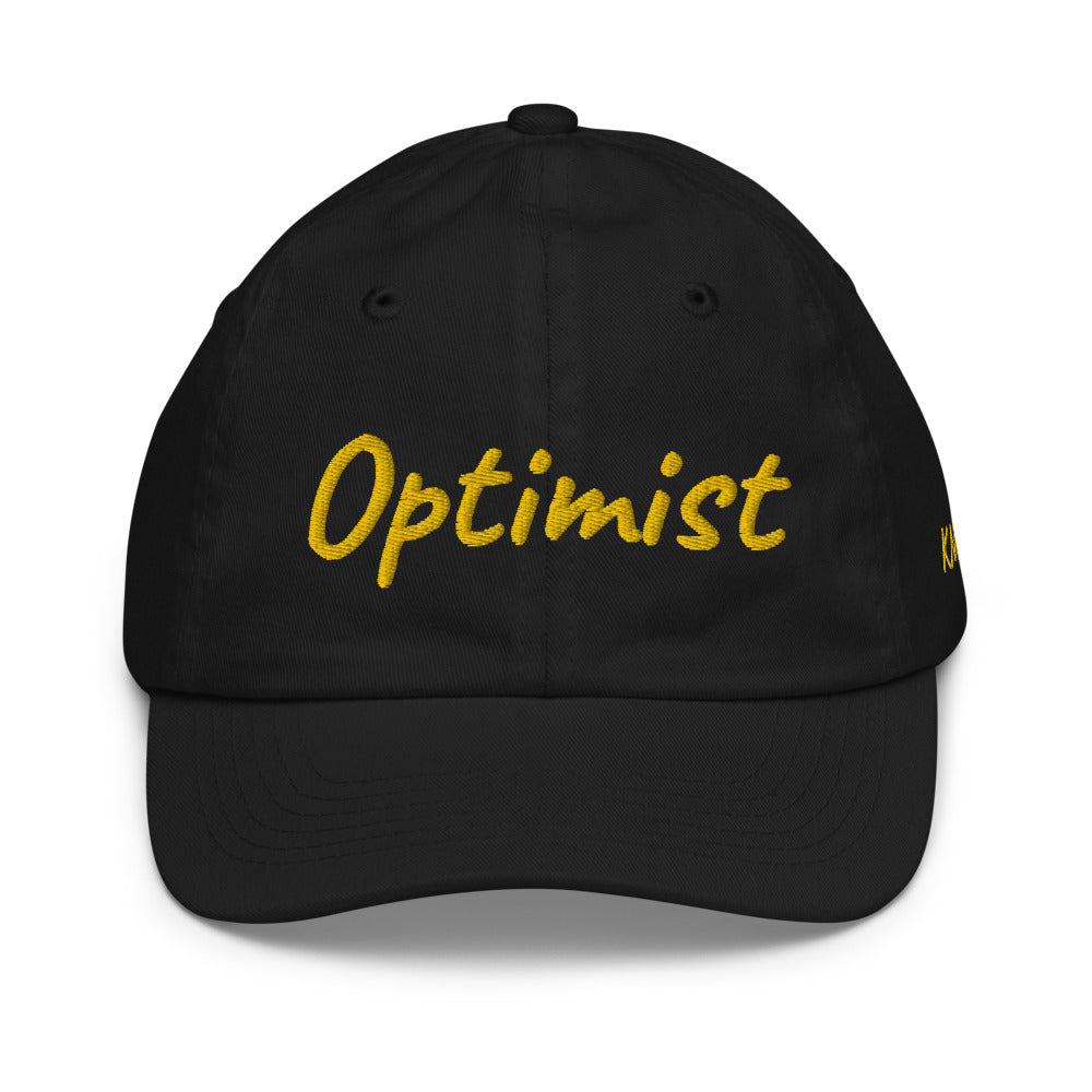 Optimist In Gold Embroidery on Youth Baseball Cap