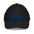 Win In Sapphire Embroidery on Youth Baseball Cap