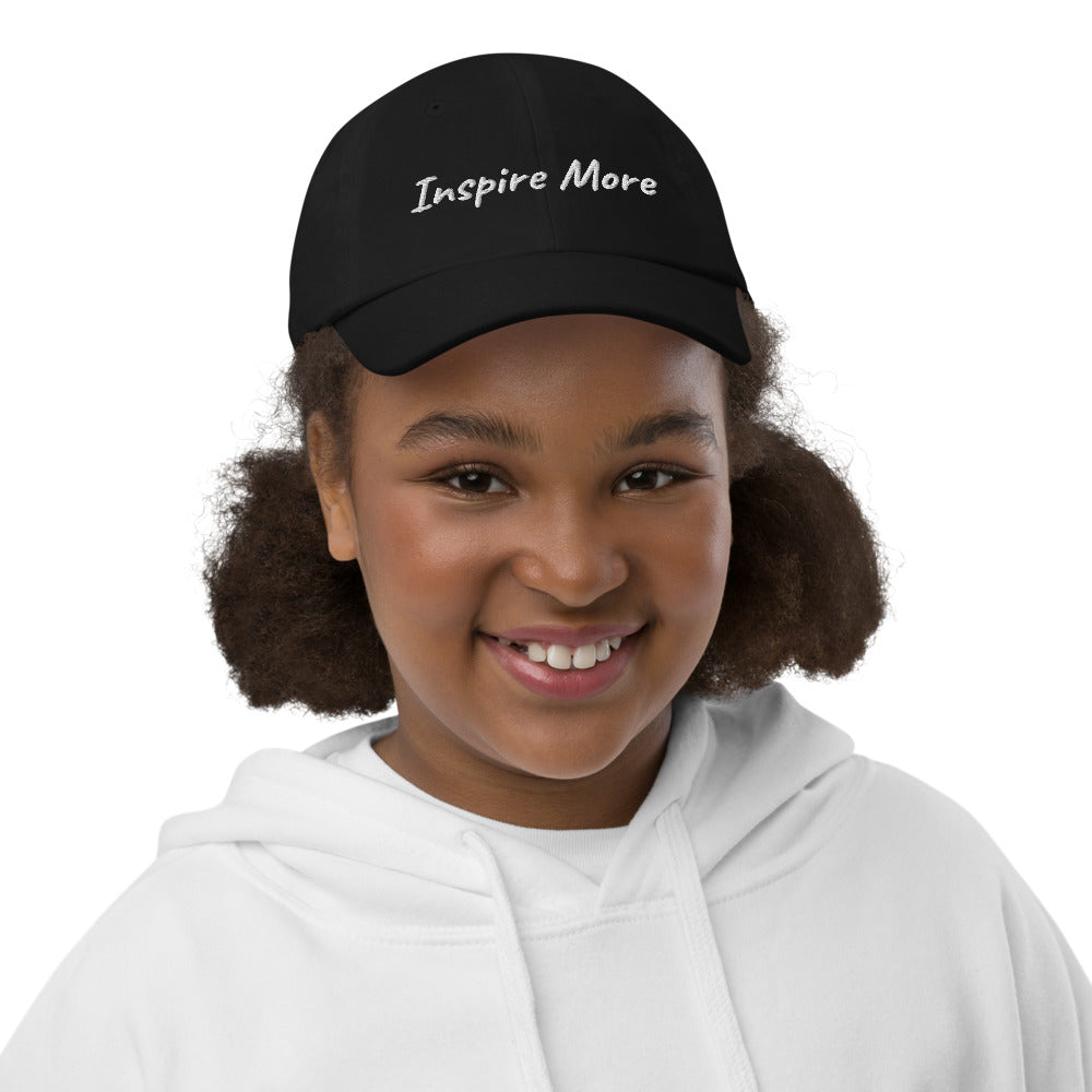 Inspire More In Diamond Embroidery on Youth Baseball Cap