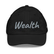 Wealth In Silver Embroidery on Youth Baseball Cap