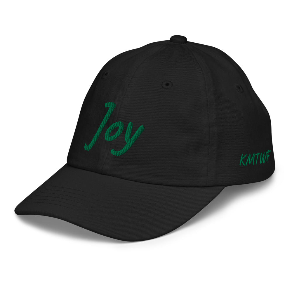 Joy In Emerald Embroidery on Youth Baseball Cap