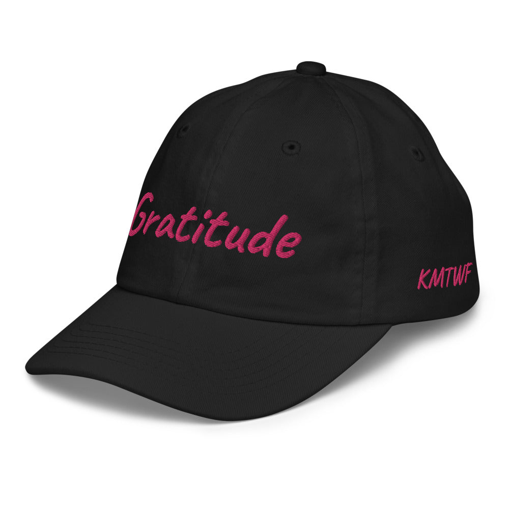 Gratitude In Star Rose Quartz Embroidery on Youth Baseball Cap