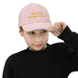 Keep Moving The World Forward In Gold Embroidery on Youth Baseball Cap