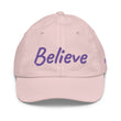 Believe In Amethyst Embroidery on Youth Baseball Cap