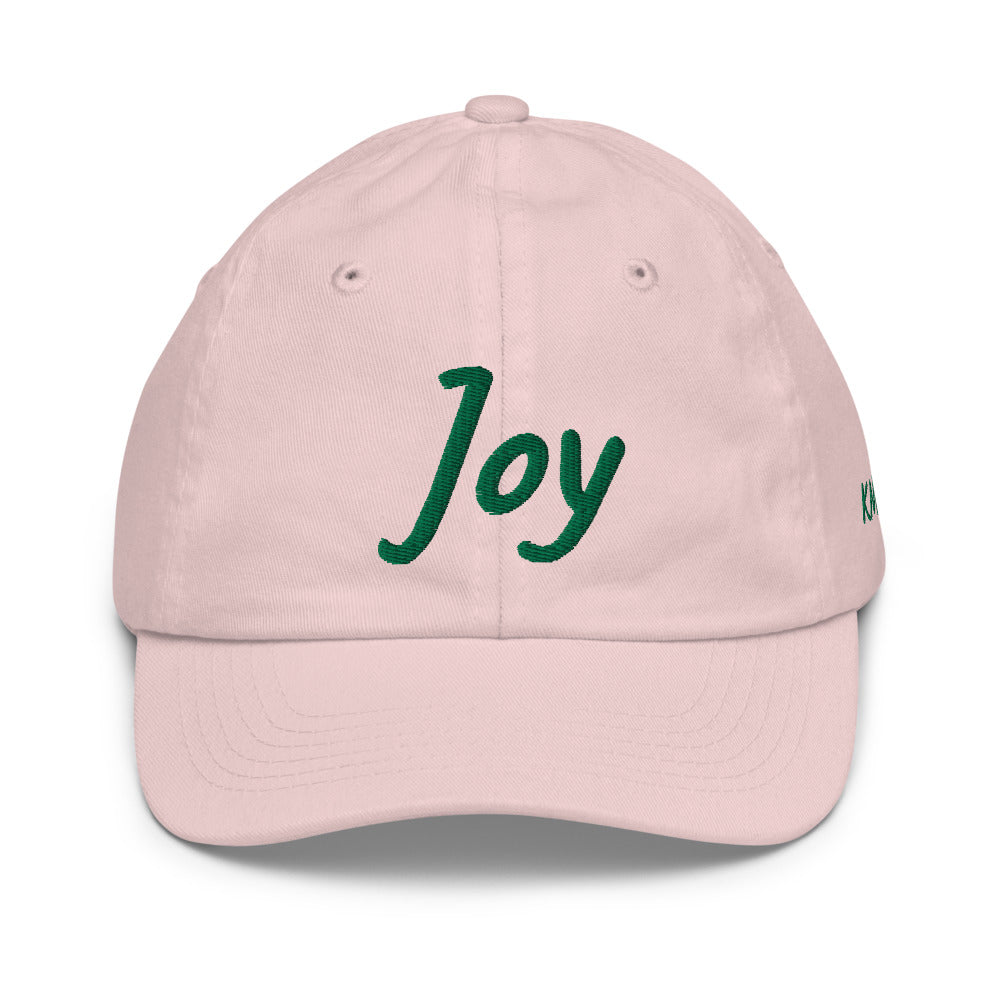 Joy In Emerald Embroidery on Youth Baseball Cap