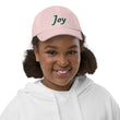 Joy In Emerald Embroidery on Youth Baseball Cap