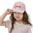 Love In Star Rose Quartz Embroidery on Youth Baseball Cap