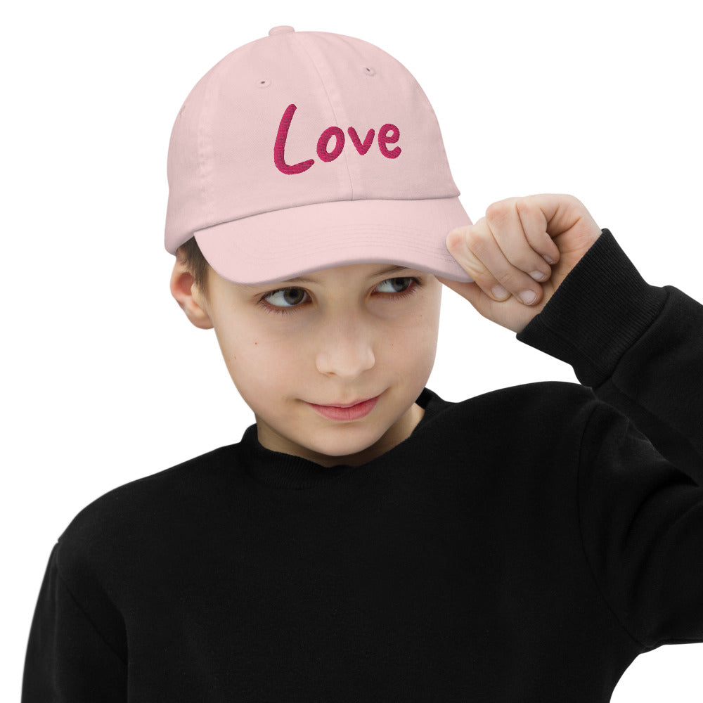 Love In Star Rose Quartz Embroidery on Youth Baseball Cap