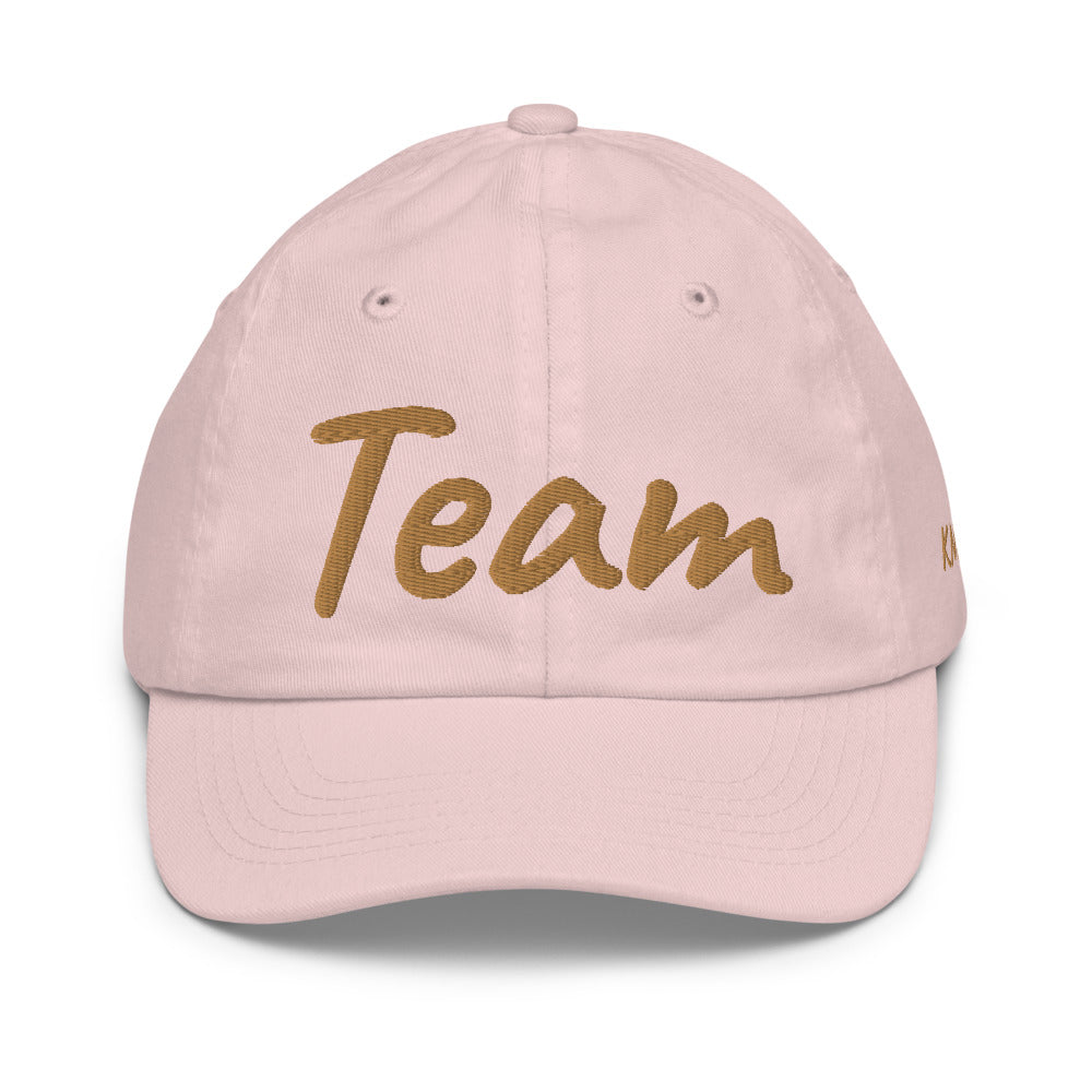 Team In Celluloid Embroidery on Youth Baseball Cap