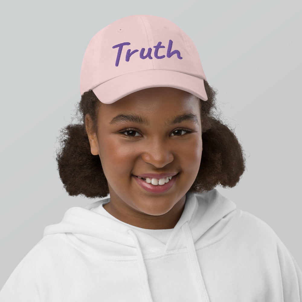 Truth In Amethyst Embroidery on Youth Baseball Cap