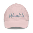 Wealth In Silver Embroidery on Youth Baseball Cap