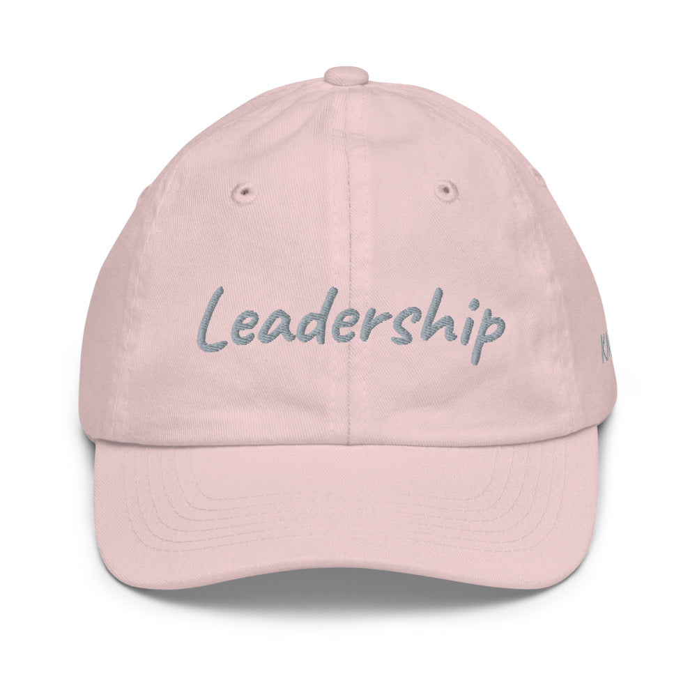 Leadership In Silver Embroidery on Youth Baseball Cap