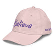 Believe In Amethyst Embroidery on Youth Baseball Cap