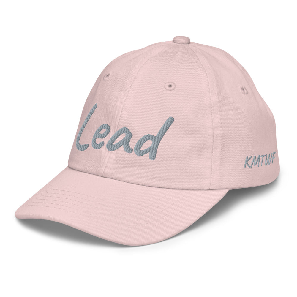 Lead In Silver Embroidery on Youth Baseball Cap