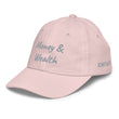 Money & Wealth In Silver Embroidery on Youth Baseball Cap