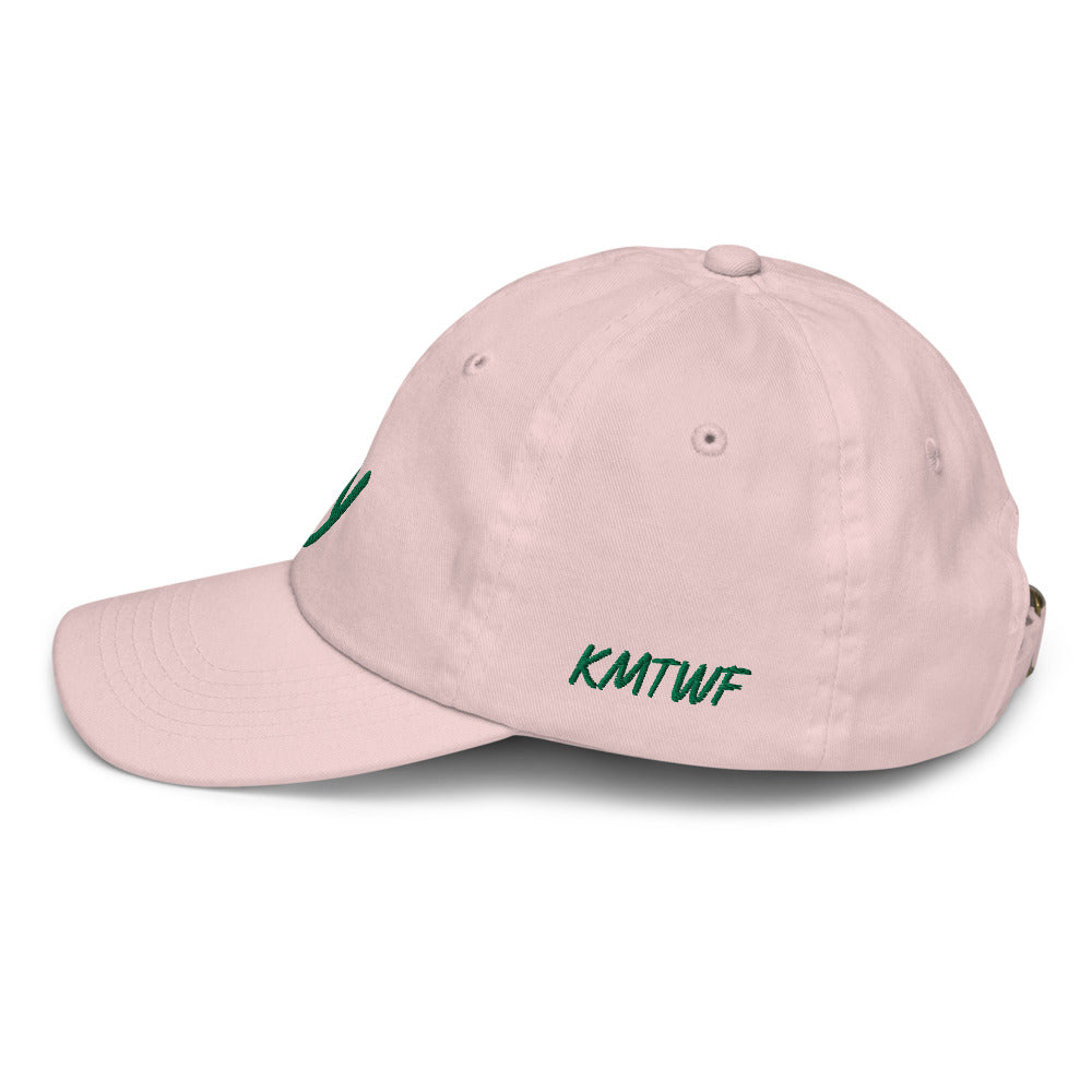 Joy In Emerald Embroidery on Youth Baseball Cap