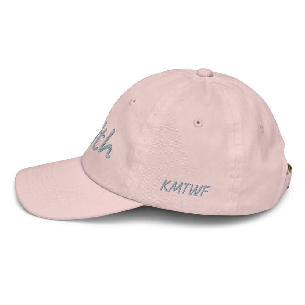 Wealth In Silver Embroidery on Youth Baseball Cap