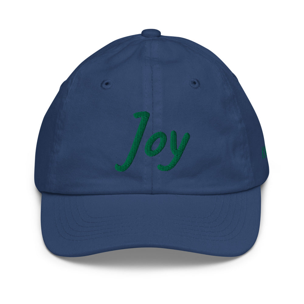 Joy In Emerald Embroidery on Youth Baseball Cap