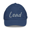 Lead In Silver Embroidery on Youth Baseball Cap