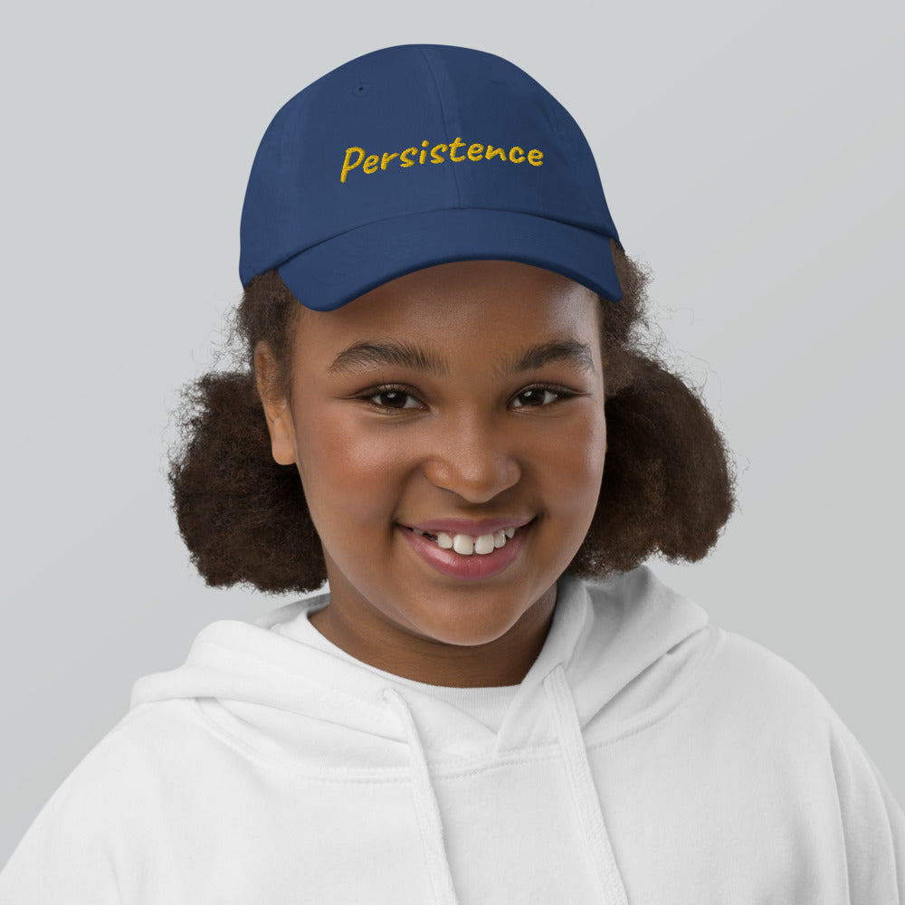 Persistence In Gold Embroidery on Youth Baseball Cap