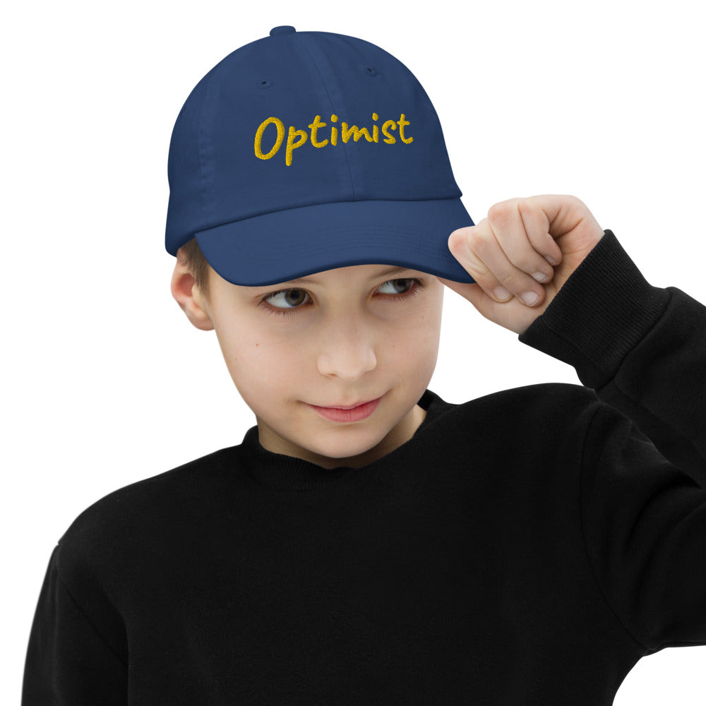 Optimist In Gold Embroidery on Youth Baseball Cap