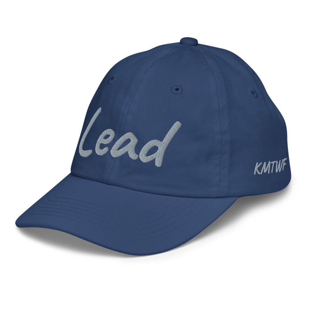 Lead In Silver Embroidery on Youth Baseball Cap