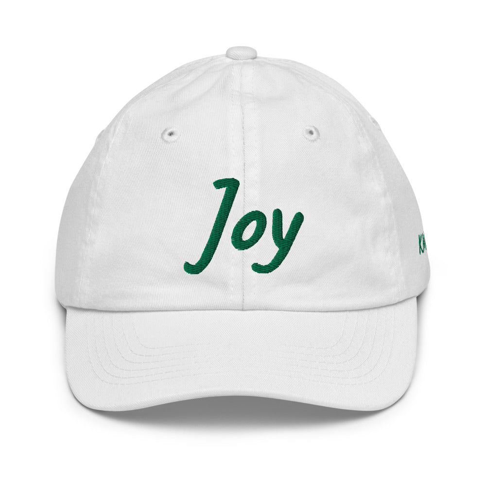 Joy In Emerald Embroidery on Youth Baseball Cap