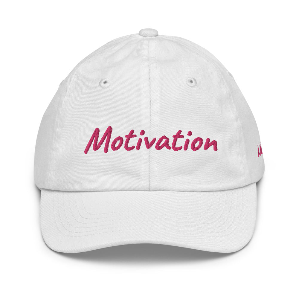 Motivation In Star Rose Quartz Embroidery on Youth Baseball Cap