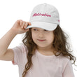 Motivation In Star Rose Quartz Embroidery on Youth Baseball Cap