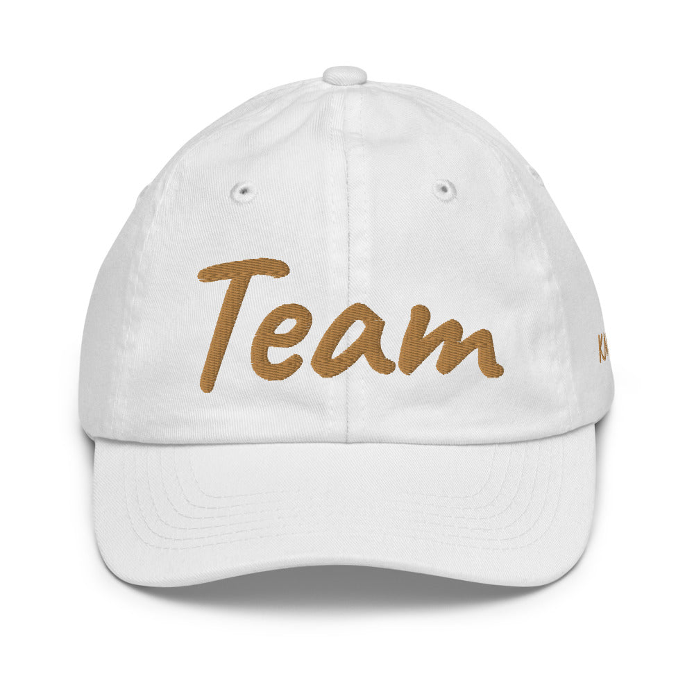 Team In Celluloid Embroidery on Youth Baseball Cap