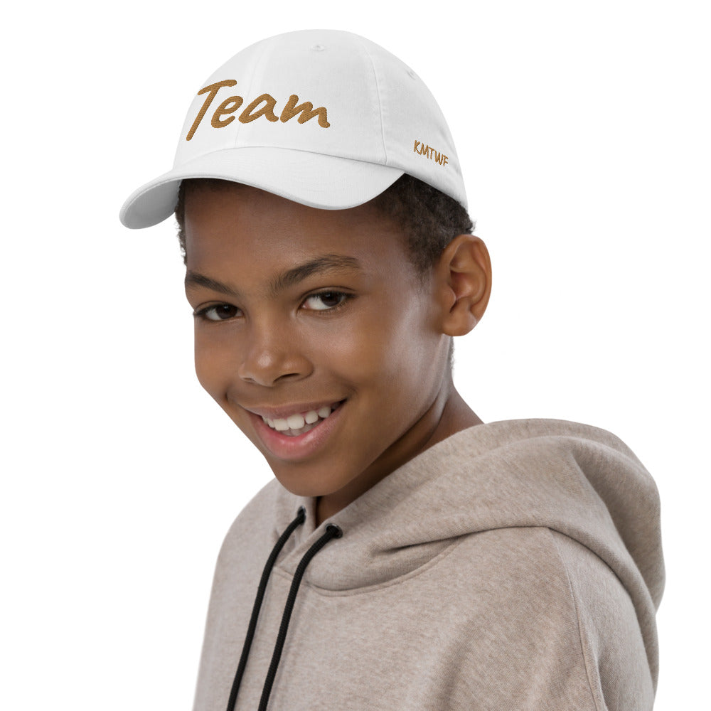 Team In Celluloid Embroidery on Youth Baseball Cap