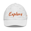 Explore In Amber Embroidery on Youth Baseball Cap