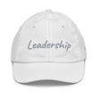 Leadership In Silver Embroidery on Youth Baseball Cap