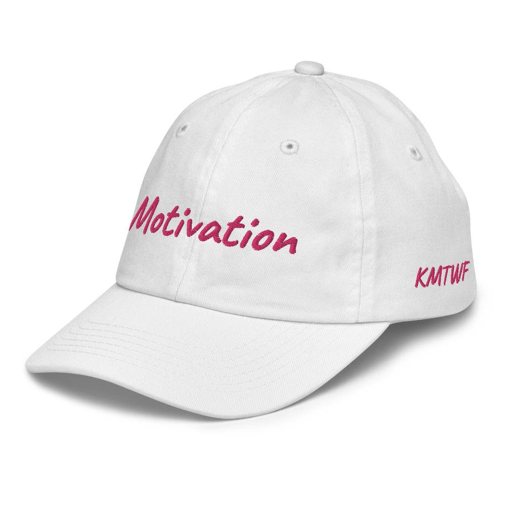 Motivation In Star Rose Quartz Embroidery on Youth Baseball Cap