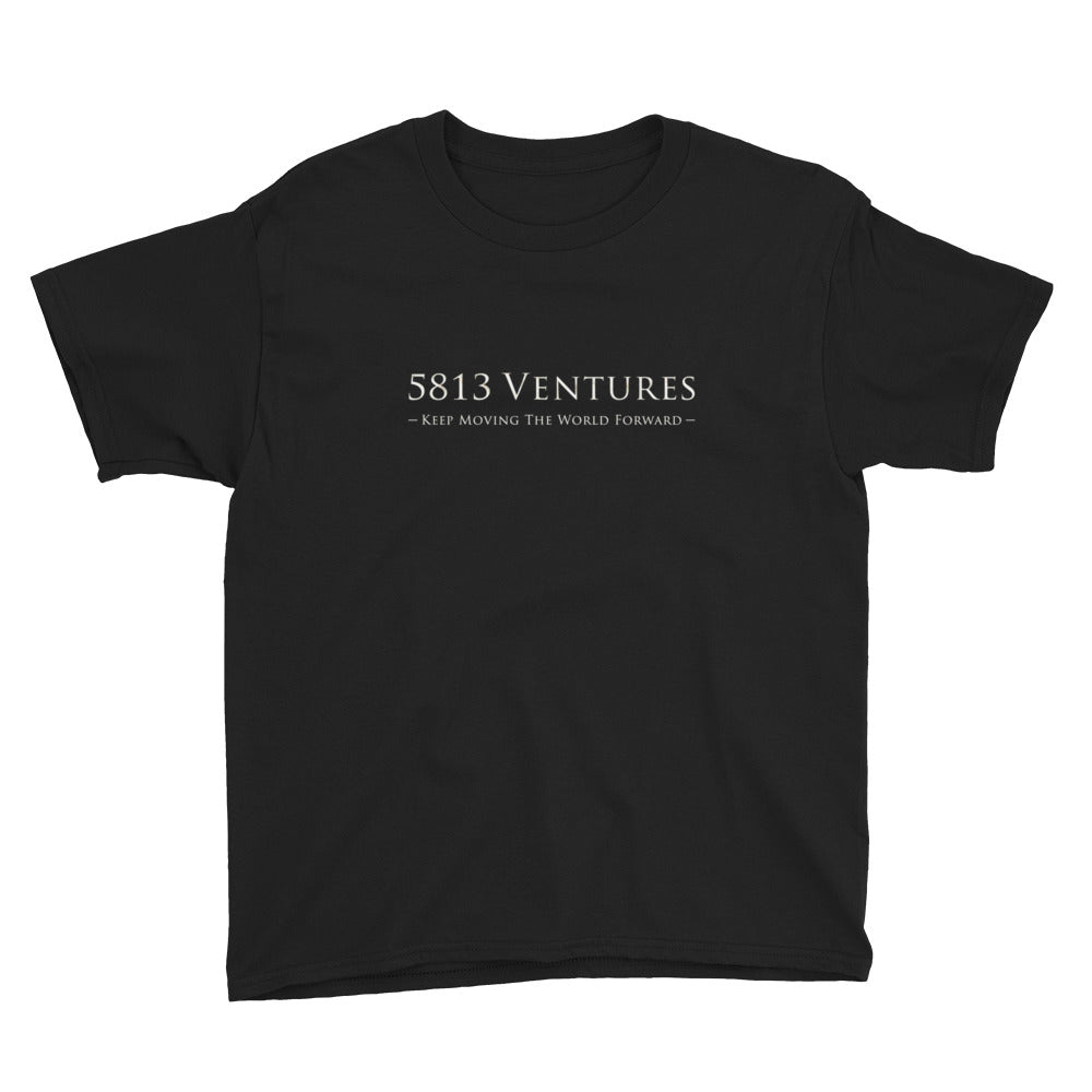 5813 Ventures Logo In Pearl on Youth Short Sleeve T-Shirt