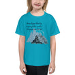 Dream Bigger Haiku With Mountains on Youth Short Sleeve T-Shirt