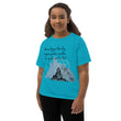 Dream Bigger Haiku With Mountains on Youth Short Sleeve T-Shirt