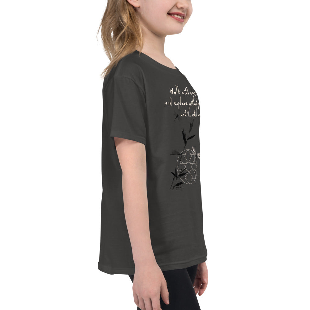 Walk With A Purpose Haiku With Dragonfly on Youth Short Sleeve T-Shirt