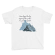 Dream Bigger Haiku With Mountains on Youth Short Sleeve T-Shirt